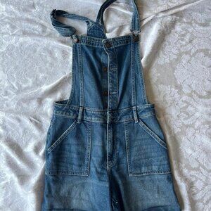 hollister denim overalls size s